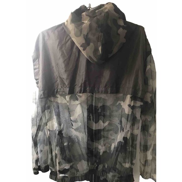 Shinestar Women’s Camo Print Mesh Army Hooded Jacket Size M - Picture 4 of 9
